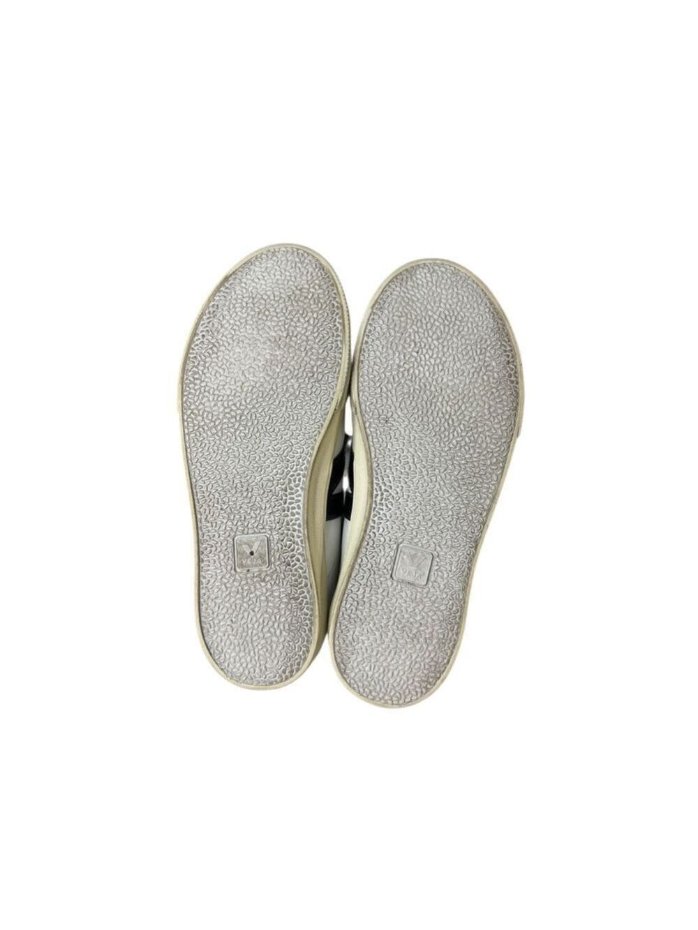 Women's Veja White Black Esplar Leather Sneakers Size 6 - Picture 5 of 8